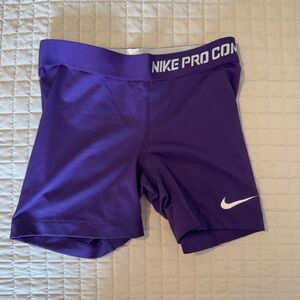 Nike Pro Combat Purple Athletic Shorts